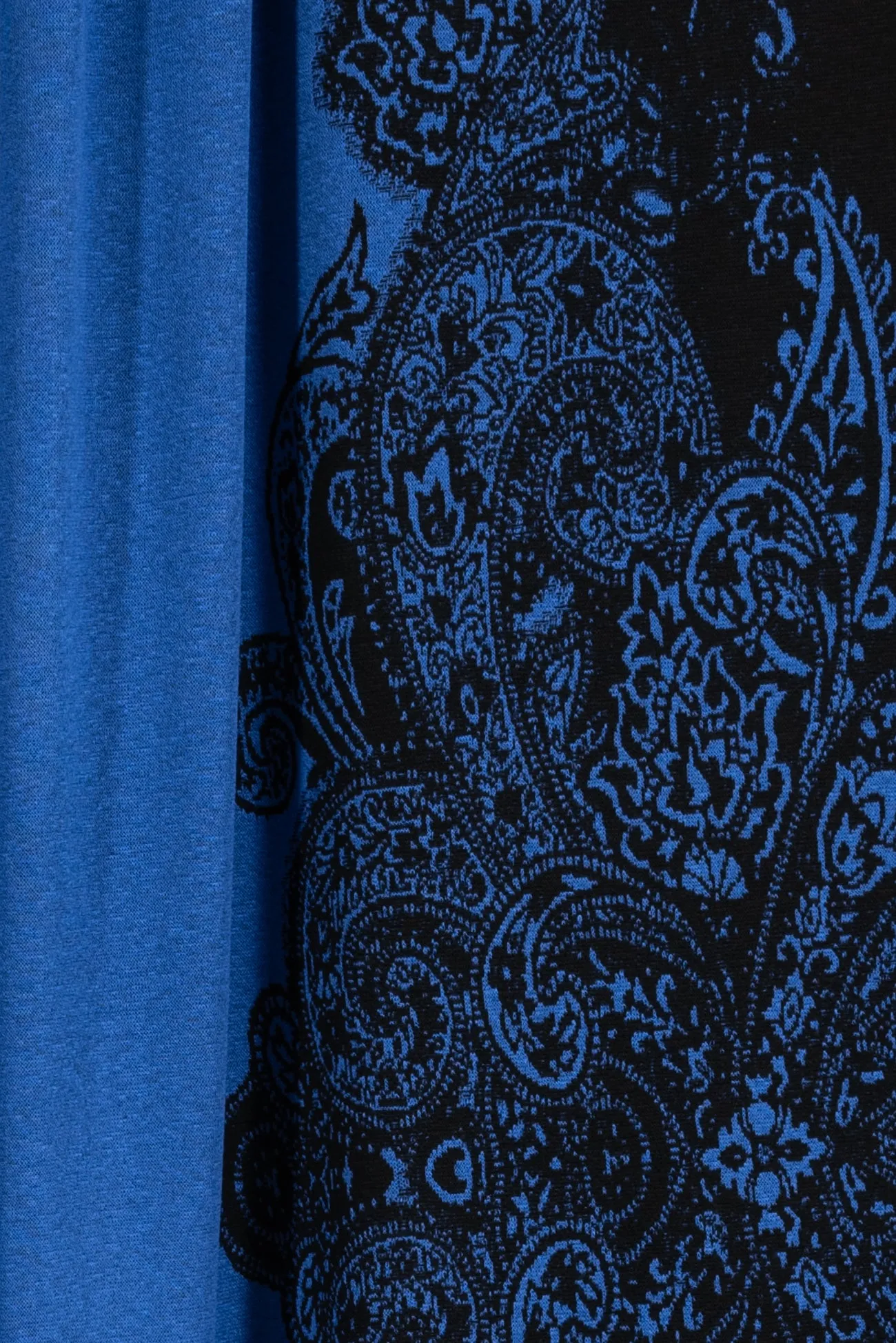 Barcelona Blue Cotton Jacquard Knit