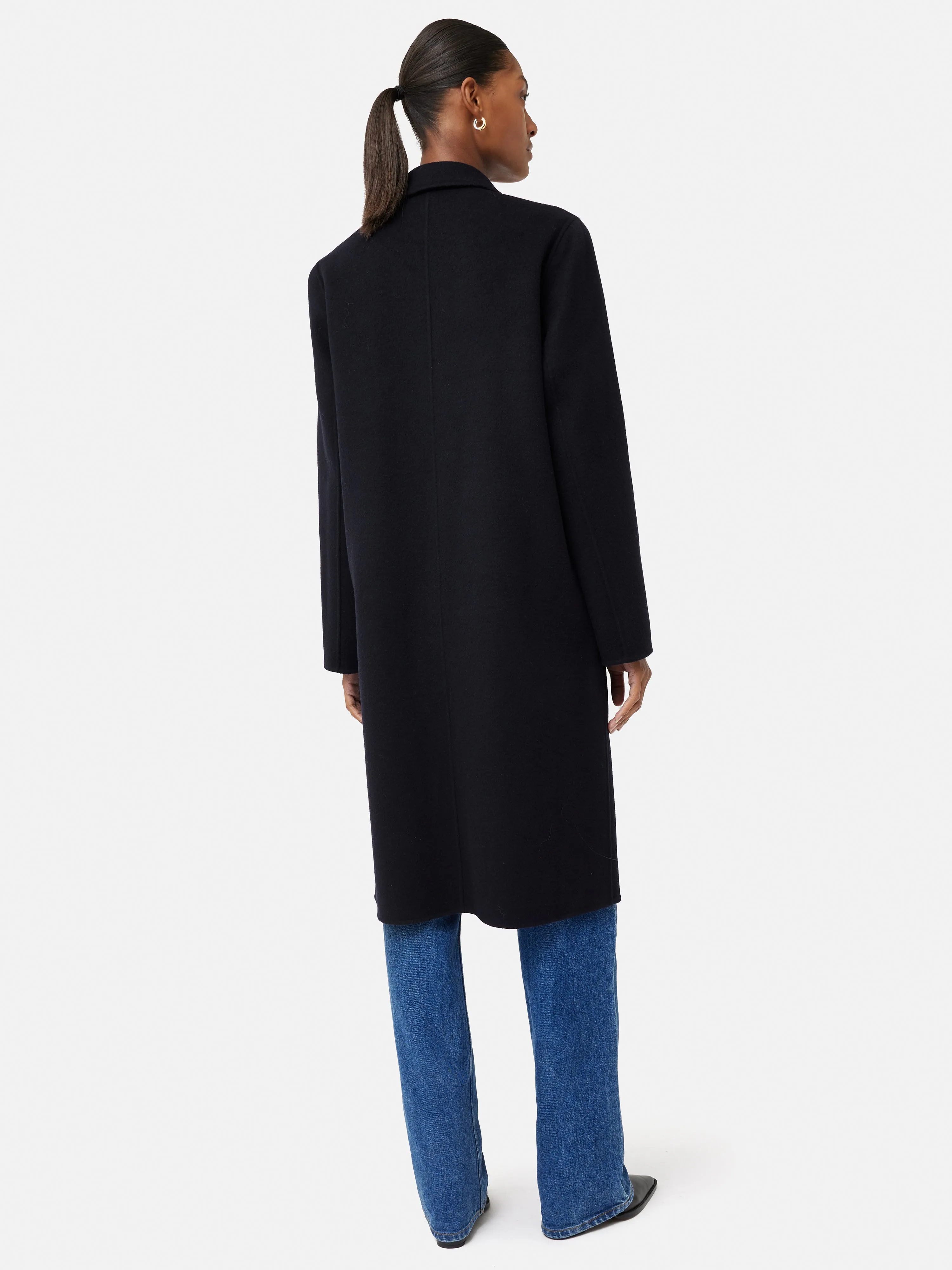 Double Face Wool Coat | Navy