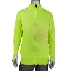 Kut Gard J645HV-2.5CM-TH-L ATA Blended Hi-Vis Cut Resistant Jacket with Thumb Holes