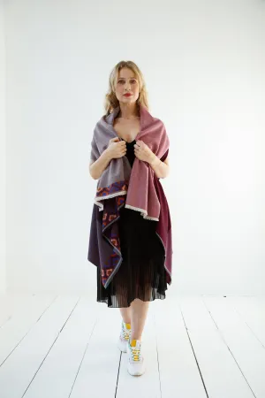 Light Wool Cape Fusion Plum