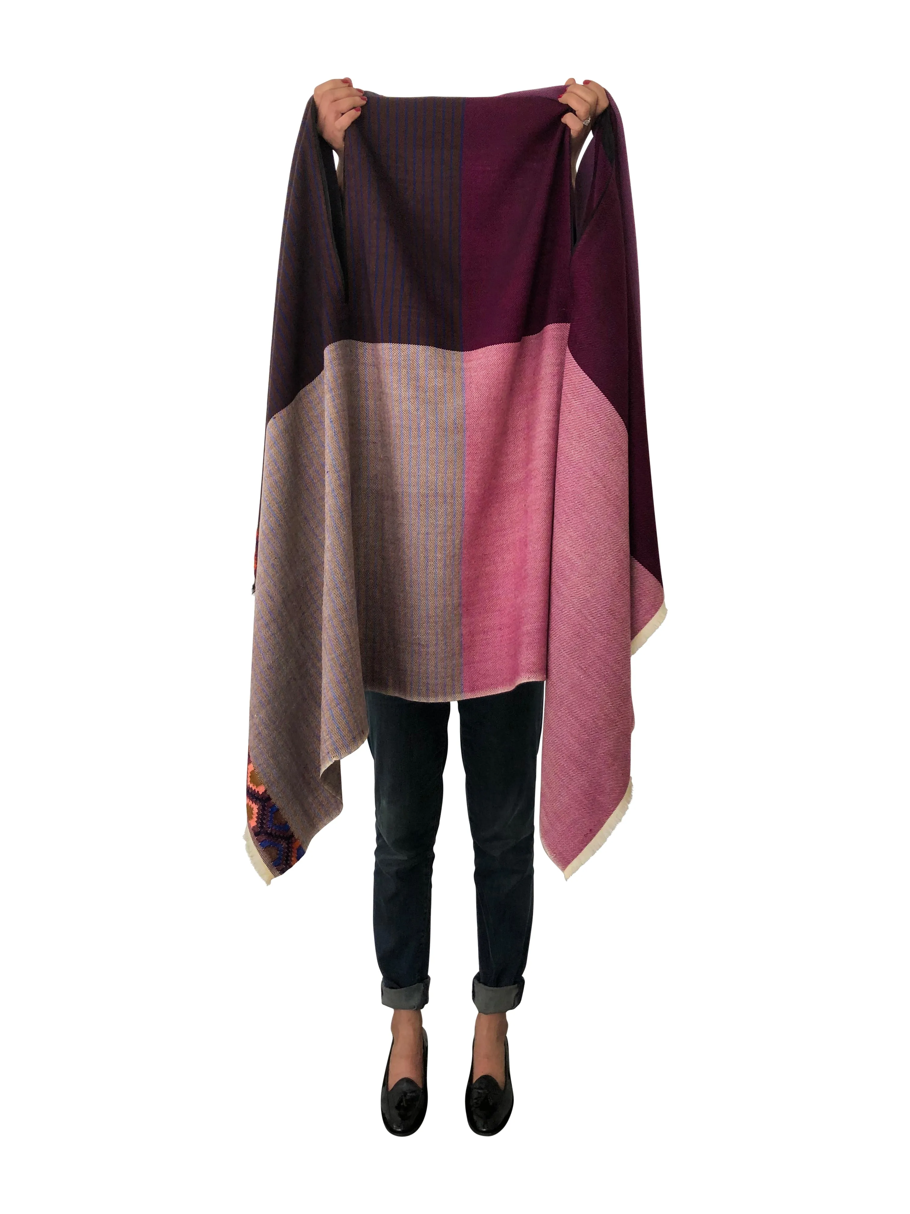 Light Wool Cape Fusion Plum