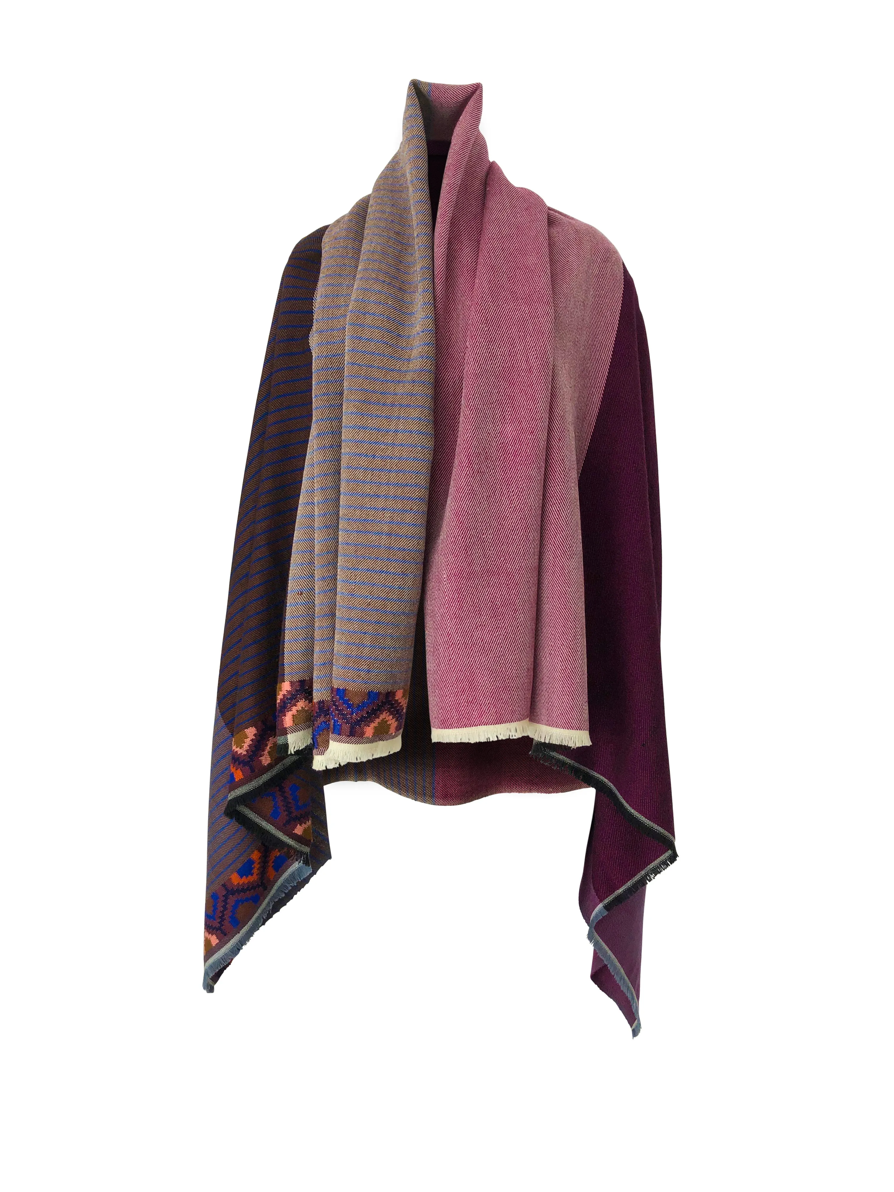 Light Wool Cape Fusion Plum