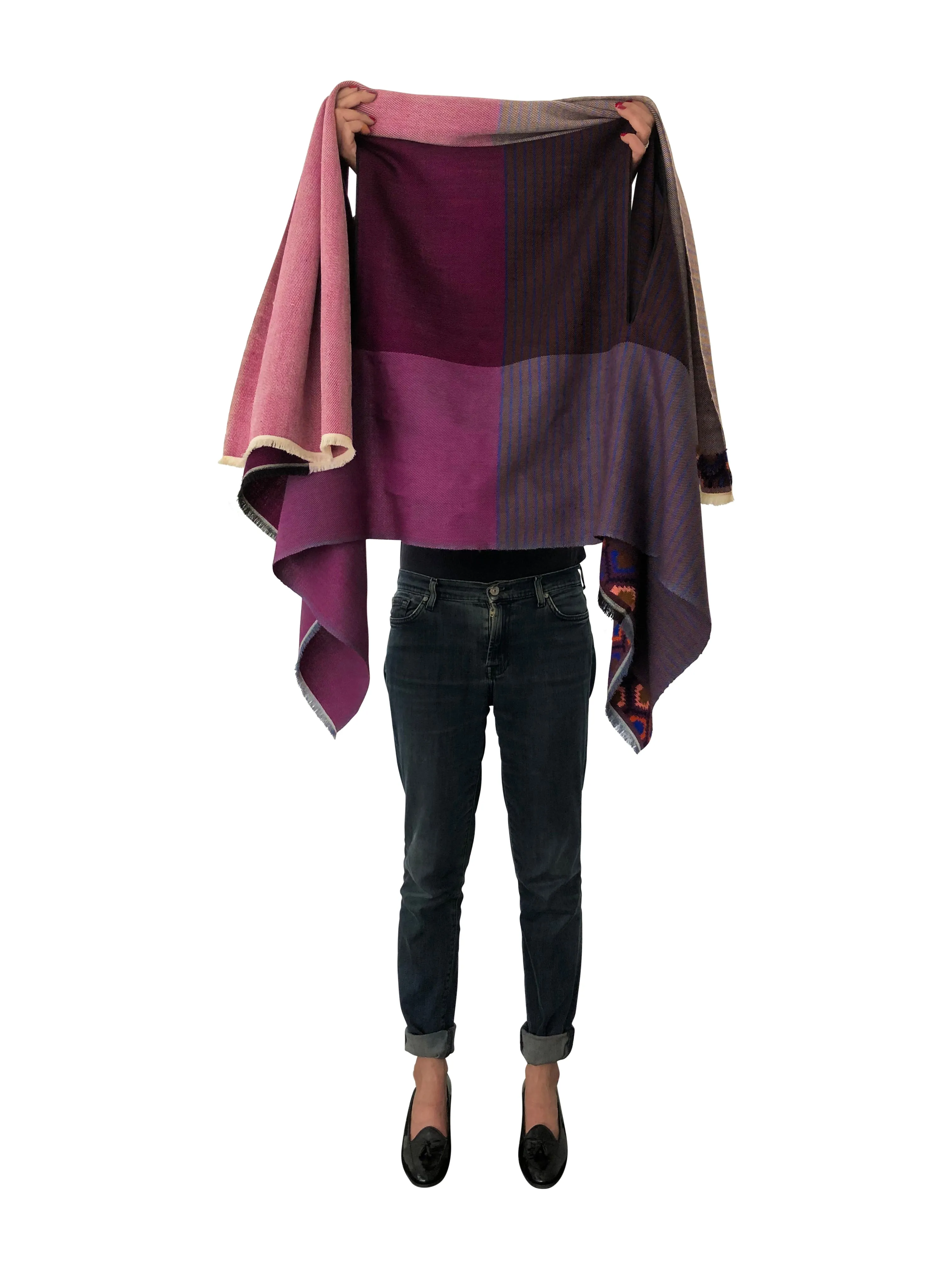 Light Wool Cape Fusion Plum