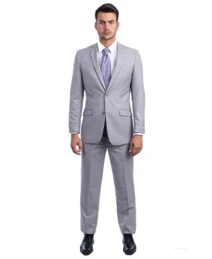 New Azzuro Light Grey 2 Piece Slim Fit Suit