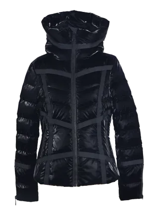 Shiny Quilted Down Ski Jacket