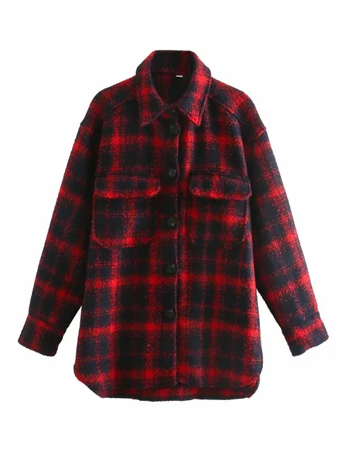 Vintage Plaid Jacket winter outwear