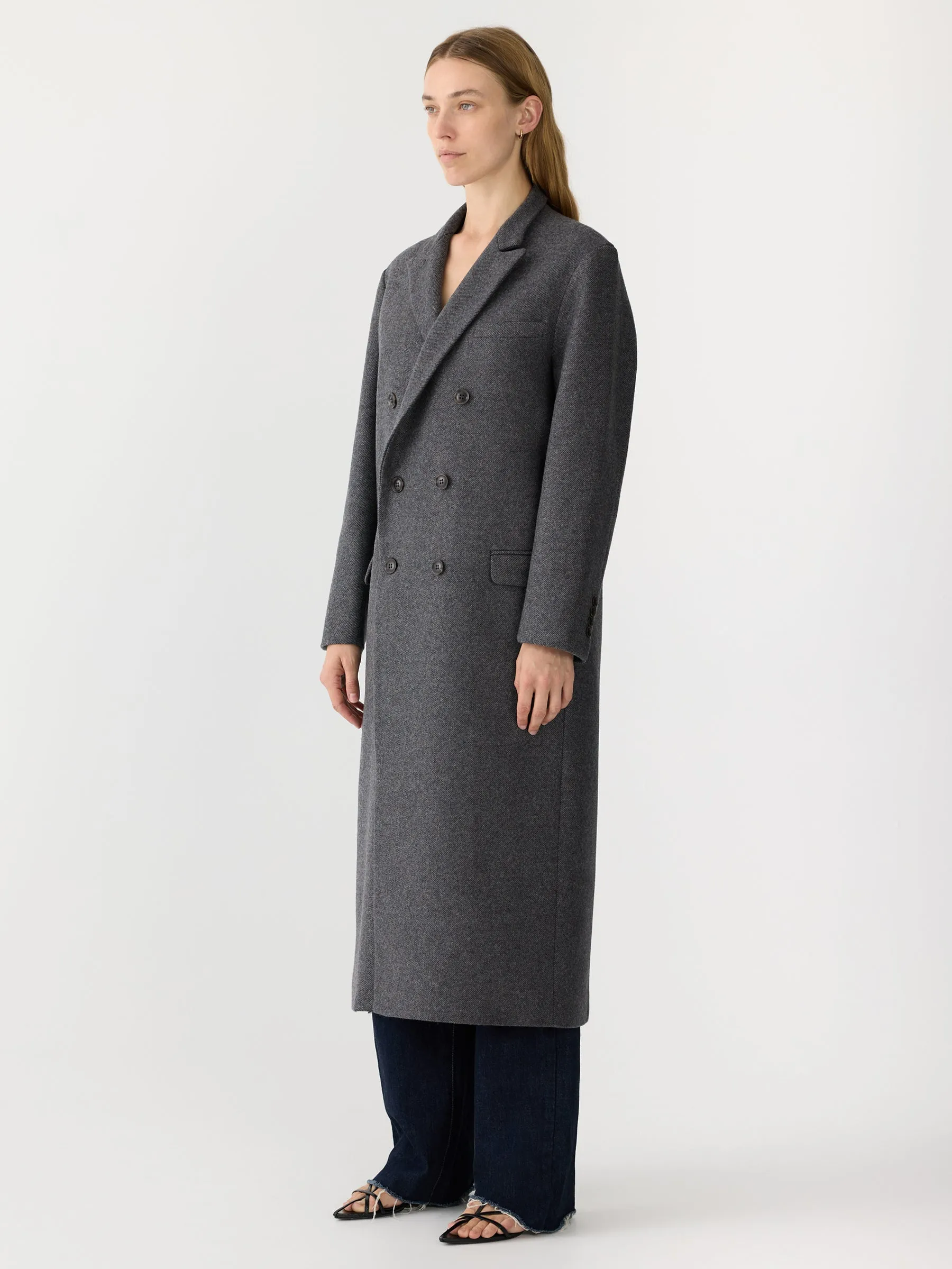 wool longerline coat