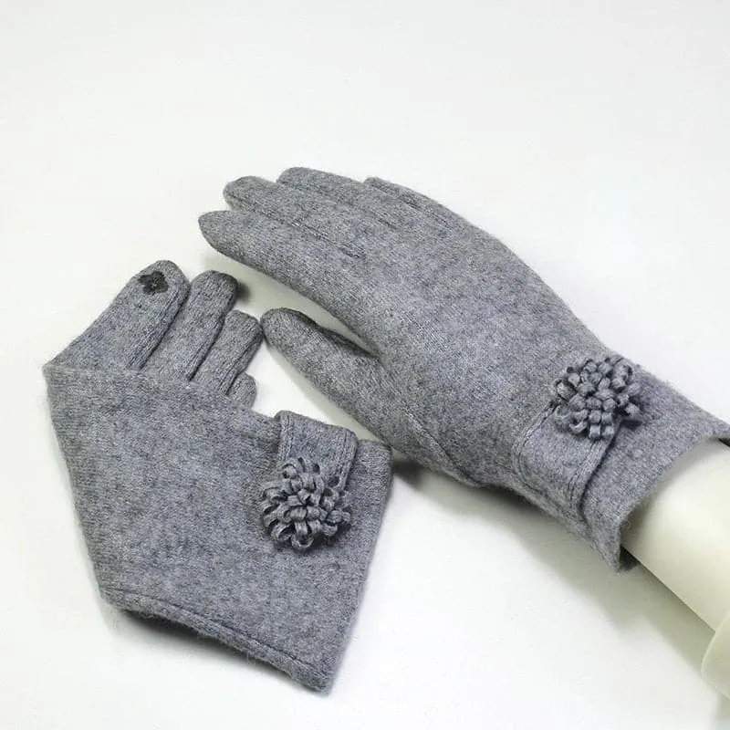 Wool Touch Screen Gloves - Soft Cashmere & Wool Blend - Touchscreen Compatible