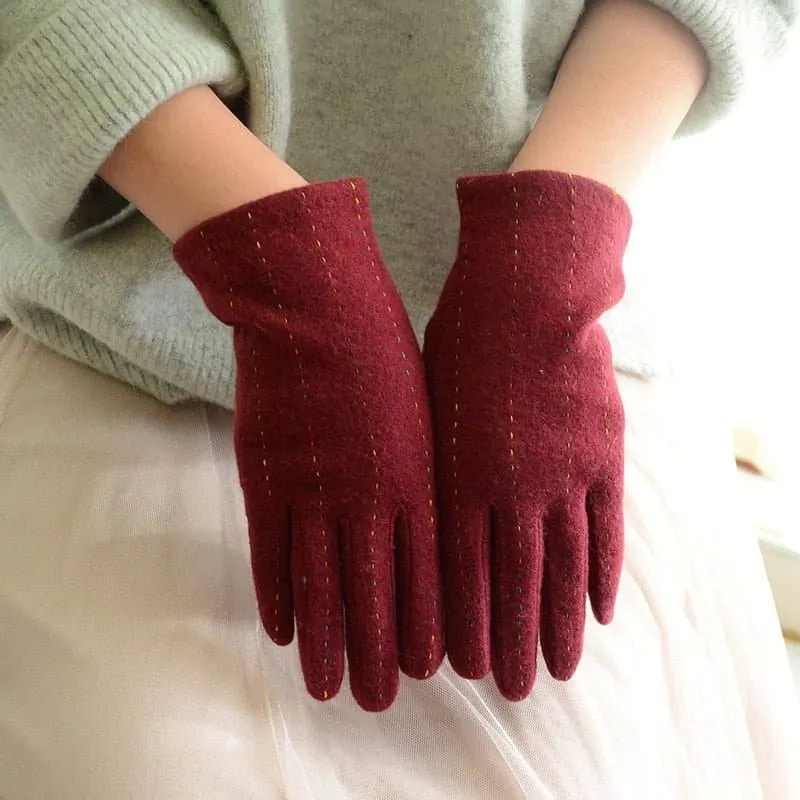 Wool Touch Screen Gloves - Soft Cashmere & Wool Blend - Touchscreen Compatible