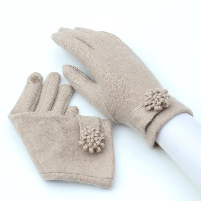 Wool Touch Screen Gloves - Soft Cashmere & Wool Blend - Touchscreen Compatible